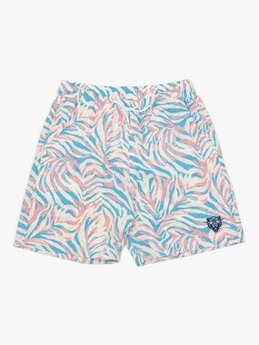 Mr Beast Panther Print Board Shorts Mesh Lined Pink Blue Men’s Large